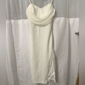 SHEIN Crepe White Dress